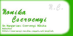 monika cservenyi business card